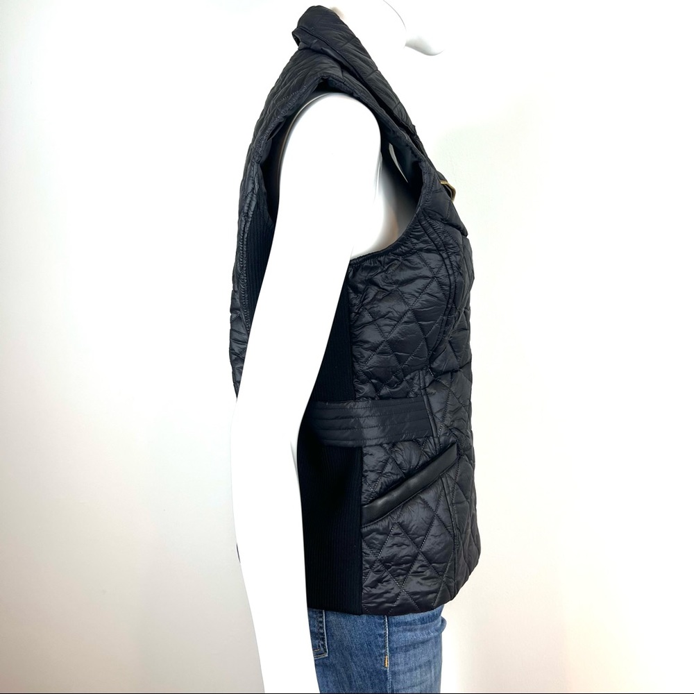 New Marc New York Andrew Mark Chic Jacket Vest Size Small Zip Up Black - Picture 10 of 16